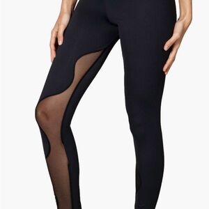 Port De Bras Bubble Leggings Black Mesh High-Waisted See-Through Legs Size Small